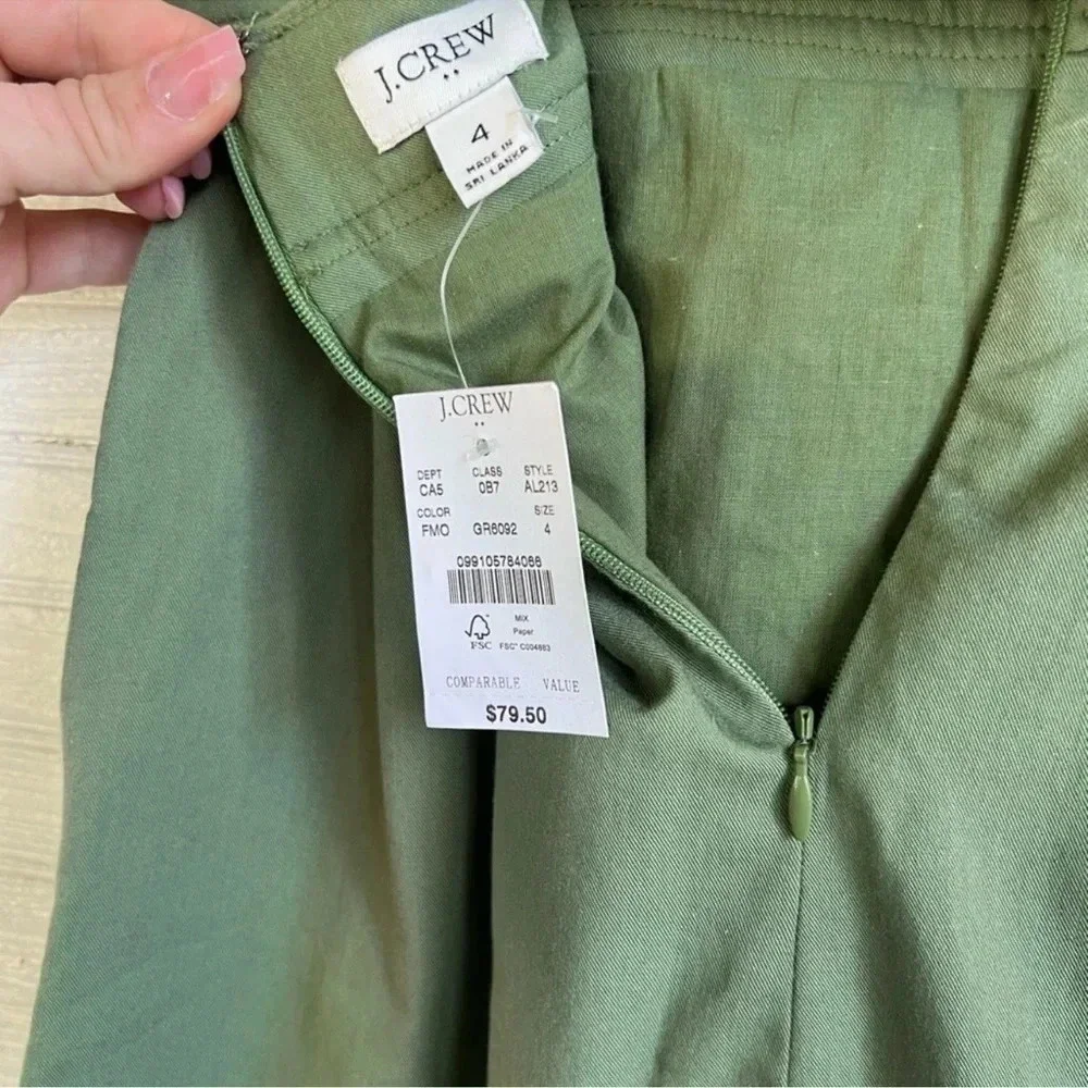 J. Crew Factory Olive Green Belted Utility Skirt